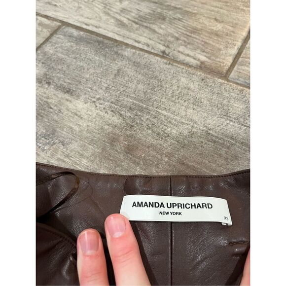 Amanda Uprichard Revolve High Rise Faux Leather Pants Size XS - Picture 4 of 6